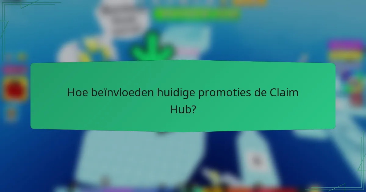 Hoe beïnvloeden huidige promoties de Claim Hub?